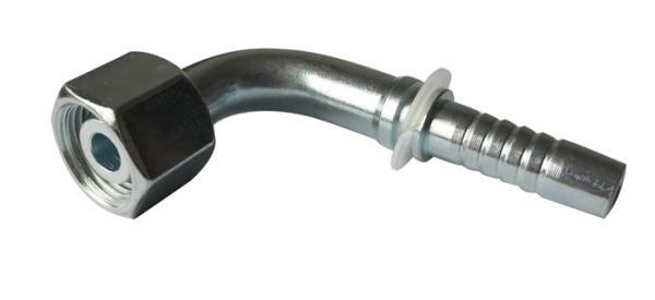 45 Degree Elbow Industrial Hose Fittings , Female 24 Cone Thread 20441-T Metric