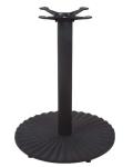 Powder Coat Round Metal Table Base Cast Iron Material Dia 22" Dimension