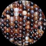 Round Shape Gemstone Red Stripped Agate Green Stripped Agate Natural Loose Bead