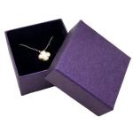 Leather Pink Purple Ring Jewelry Packaging Box With Velvet Foam Insert