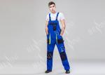 Poly Cotton Blended Industrial Work Clothes Royal Blue Contrast Colors