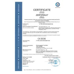 Flo-Instruments Co., Ltd Certifications