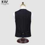 Korean Slim Fit Woven Navy Blue Suit Vest for Men Gender Men Professional Formal