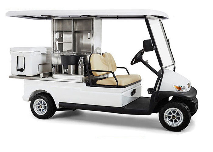 Electric Utility Golf Beverage Cart 48v Battery Power With Ice Box