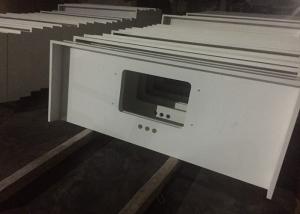 Wholesale Pure White Quartz Kitchen Countertops , 45 Degree Edge Faux Quartz Countertops from china suppliers