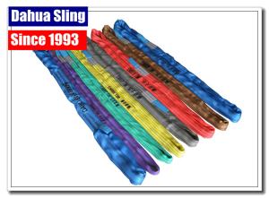 Wholesale Knitted Dark Blue Lifting Straps , Professional Adjustable Lifting Slings from china suppliers