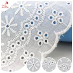 Durable Embroidered Ribbon Trim For Wedding Curtain / White Tulle Trim