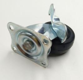 Wholesale small black rubber funiture caster wheels with brake 2 inch from china suppliers