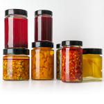 Food Packaging 4oz 6oz 9oz 13oz 17oz clear Glass Cap Bottles Full Set Frosted