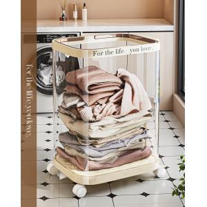 Sustainable Household Dirty Clothes Basket Simple Transparent With Handle