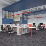 White Modern Office 2 4 6 Person Cubicle Office Workstation Desk