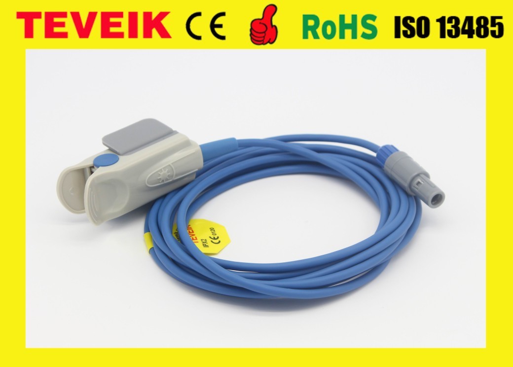 3F Adult Finger Clip Redel 6pin 10ft Reusable SpO2 Sensor medical cable