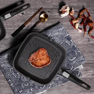 China Cast Iron Stovetop Grill Pan Enamel Casserole Non Stick BBQ Grill Pan on sale
