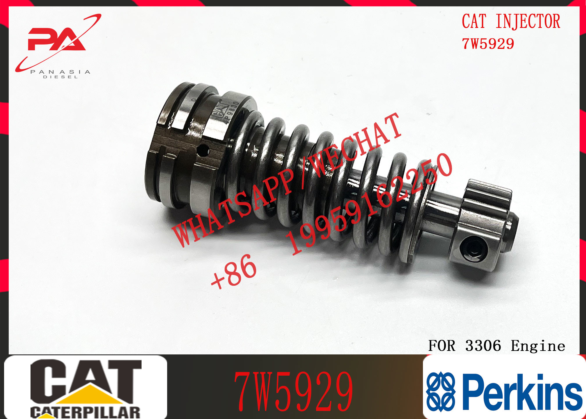 Plunger and Barrel 7W5929 7W6929 6N7828 1P6400 6N7527 9H5797 4P9830 6N7525 1086633