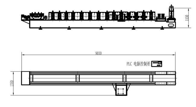 C Purlin Roll Forming Machine , Galvanized Sheet Roll Forming Machine