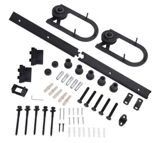 10 Foot Barn Gate Hardware Black Sliding Barn Door Hardware Rail For Cabinets