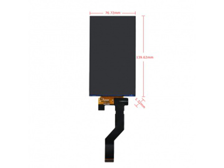 5.98 Inch High Resolution Tft Display Module 1440×2560 Dots 50 Pins MIPI 400C/D Free View Angle