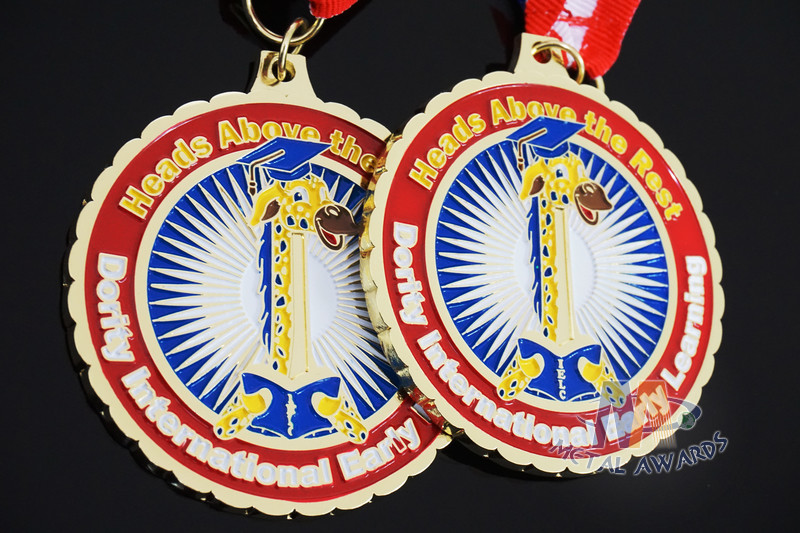 Brass Stamped Personalized Award Medals Hard Enamel Zinc Alloy For Sports
