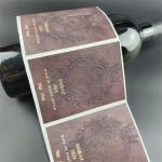 Custom Self-Adhesive Durable Leather Paper Embossed Gold Foil Wine Label for