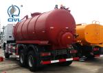 6x4 12m3 SINOTRUK HOWO 336hp Sewage Pump Truck With Safety Belts Tires12.00R20