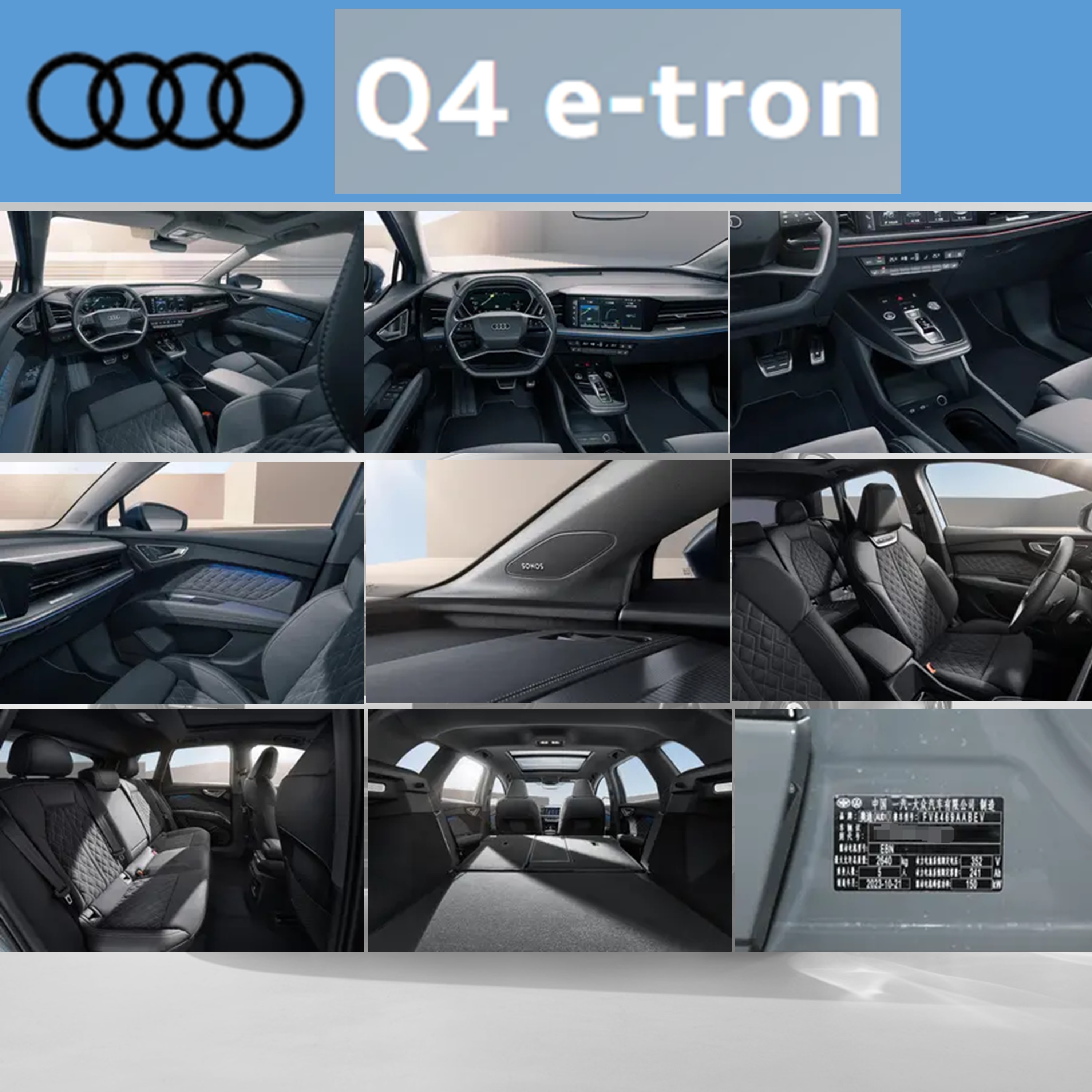 Audi Q4 E-tron 4wd Large Commercial Electric Vehicle New Energy Sedan Electric Car