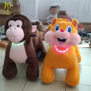 Wholesale Hansel coin operated children plush stuffed electric battery operated ride animals on wheels from china suppliers