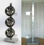 ISO Double Sided 6 Aluminum Alloy Wheel Rim Stand