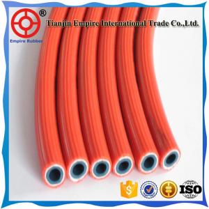 Wholesale 3/5 inch orange industrial standard oxygen and acetylene delivery Twin Line Welding fiber braided rubber Hose from china suppliers