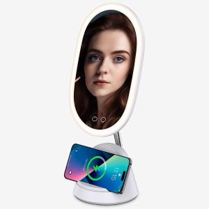 Wholesale LED Lighted Makeup Mirror with Magnifying Mirror 8.27 Inch 72 Premium LED Brightness Dimmable Lighting Cosmetic Mirror from china suppliers