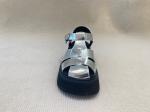Velvet Upper Silver Flatform Sandals Thick Soled Platform Sport Sandals