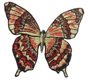 Laser Cut Butterfly Self Adhesive Fabric Patches Woven Embroidery Logo Washable