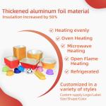 Round Aluminum Foil Lunch Box Barbecue Tin Foil Take Away Packaging Box