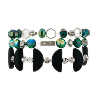 Wholesale Moon Shape Beads With Silver Brass Beads Hand Craft Bracelets Creative Jewelry from china suppliers