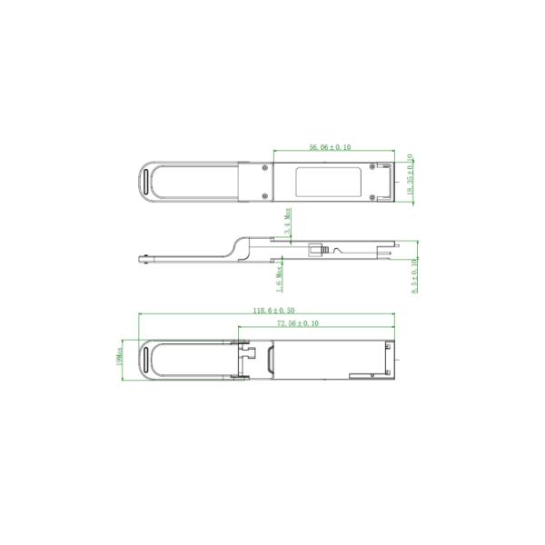 Single Lambda SFP Optical Module 100Gb/S QSFP28 ER1 With Low Power Consumption