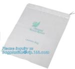 Biodegradable Size 12x16 inch cotton drawstring poly plastic hotel laundry bag