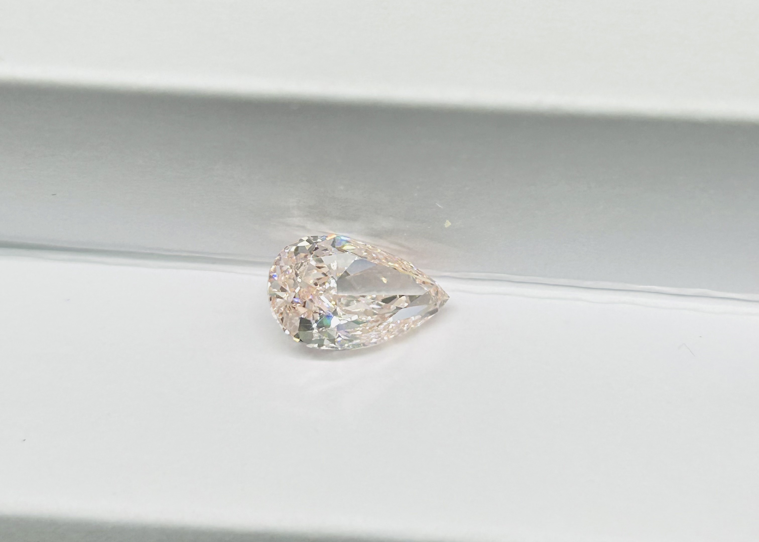 CVD Pink Pear Shaped Diamond 1.82ct Without IGI With Multi Size