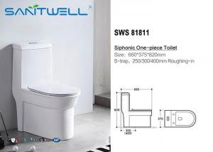 Wholesale Portable Single Piece Toilet Siphonic Ceramic Water Fittings WC Seat , Water Closet Toilet from china suppliers