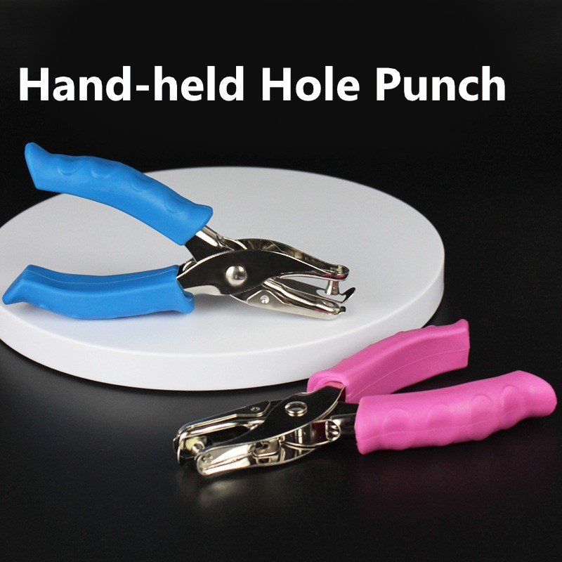 Green Hand Held Hole Punch for DIY Card No. of Holes 1 6mm Circle Metal Paper Puncher
