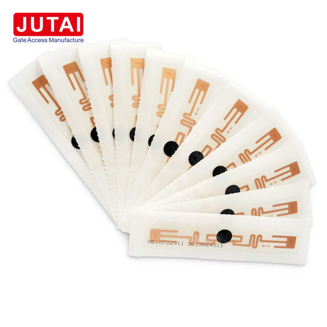 JTPUHF-L1 Long-Range RFID Sticker product image showing design and dimensions