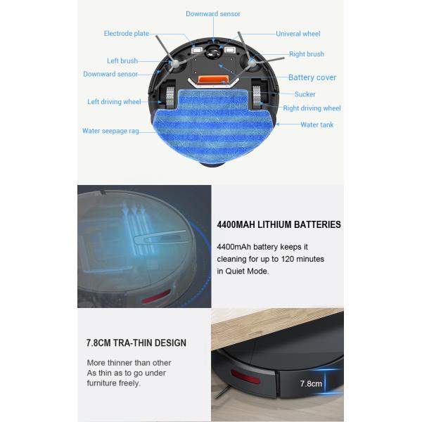 Glomarket Tuya Wifi Smart Robot Vacuum Cleaner Self Charge App Remote Control Robot Vacuum Cleaner For Smart Home