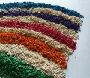 Wholesale Eco Friendly Beige Pallet Rubber Mulch Bits For Playgrounds DIN 53 505 Standard from china suppliers