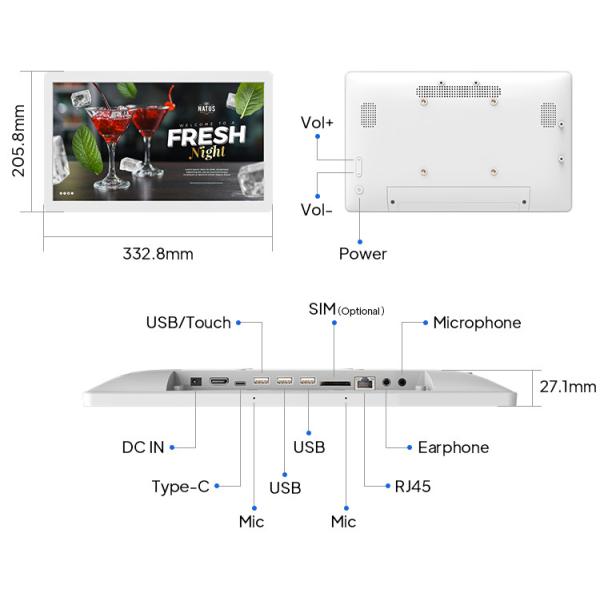 Customized Wall Mount Digital Signage With Detachable Stand Narrow Bezel