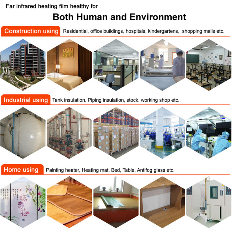 Electric Infrared Floor Heating Film For Fitness Room / Garden Pavilions