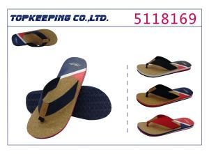 Wholesale Outdoor Beach Flat Male Flip Flop PU Print Sole from china suppliers