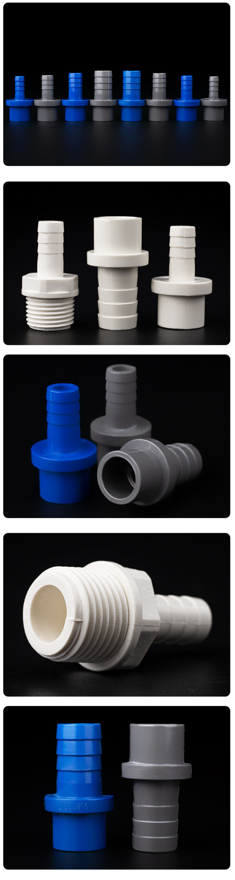 China Aquarium Air Tube Sewage Seafood Pool Bulkhead Fittings Connector