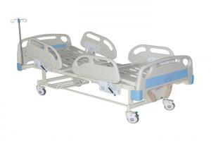China Two Function Medical Adjustable Hospital Manual Bed , Icu Bed With Wheels on sale