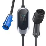 8-40A Current Wallbox Electric Car Charger with Emergency Button and 5m Cable
