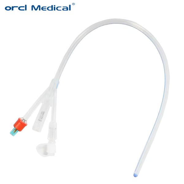Disposable Sterile 100% Silicone Coated Foley Catheter 3 Way Standard Type Foley