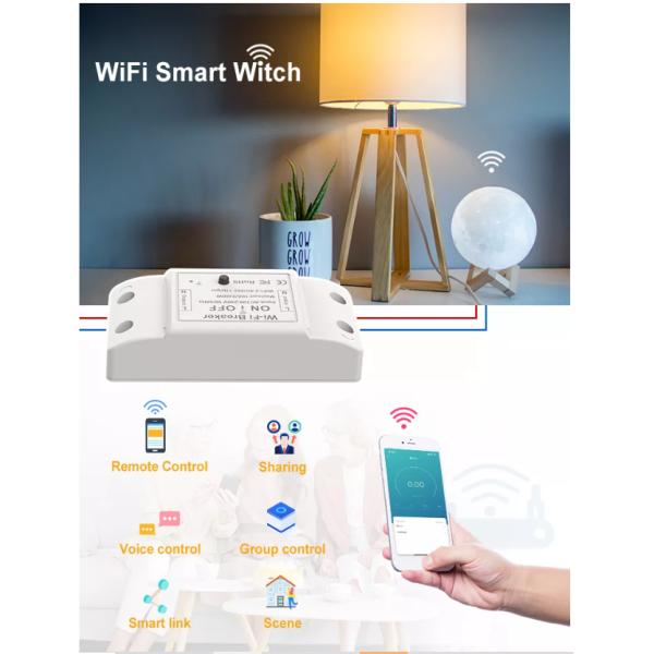 300W 2.4GHz WIFI Circuit Breaker Tuya Smart Switch Adjustable Light