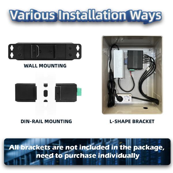 5-Port Industrial Network Switch Gigabit CE E-Mark Certified Unmanaged DIN Mounted